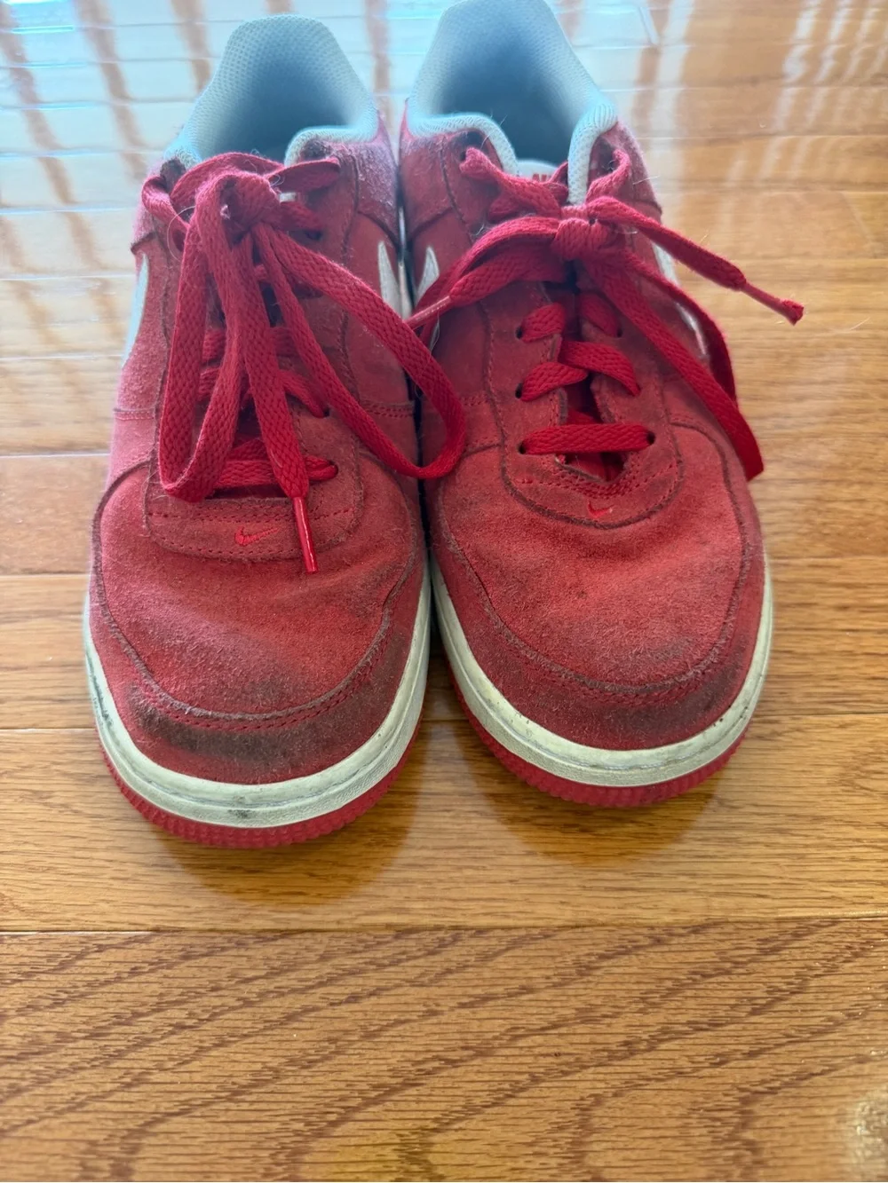 Nike Air Force 1 GS gym red white 6.5Y sneakers